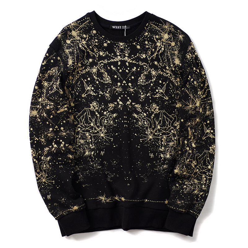 GVC Hoodie Starry Pattern Pure Cotton Loose Couple Outfit