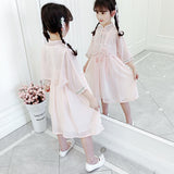 Girls' Summer Children's Fashion Chiffon Suit Skirt Children's Girl's Summer Clothes