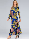 Muslim Women Stylish Kashibo Abaya Muslim Ladies Long Gown Islamic Clothing Jilbab Jalabiya Fashion Plus Size Slim Long Sleeve Big Hem Dress