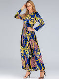 Muslim Women Stylish Kashibo Abaya Muslim Ladies Long Gown Islamic Clothing Jilbab Jalabiya Fashion Plus Size Slim Long Sleeve Big Hem Dress