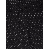 Milkmaid Dress Chiffon Polka Dots Summer Black Retro Square Collar Short Sleeve Mini Dresses