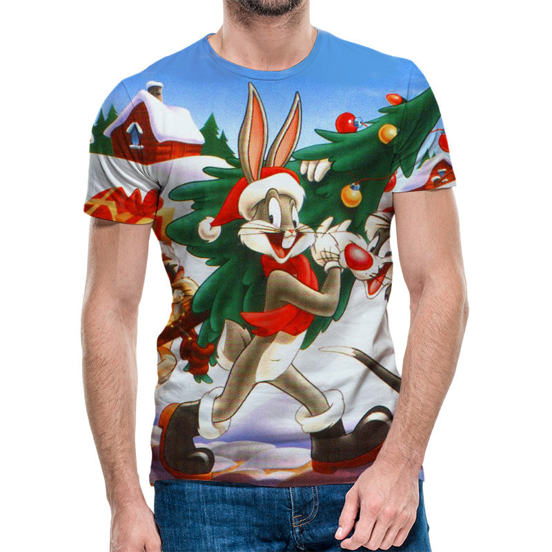 Bugs Bunny Shirt Cartoon Anime T-shirt Casual Printed Men and Women