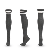 Winter Thick Knit Thigh High Socks Long Stockings Boot Spring and Autumn Breathable Stockings Striped Jacquard Knee Socks