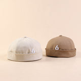 Beanies Letter Embroidery Chinese Landlord Hat Beanie Summer Beret