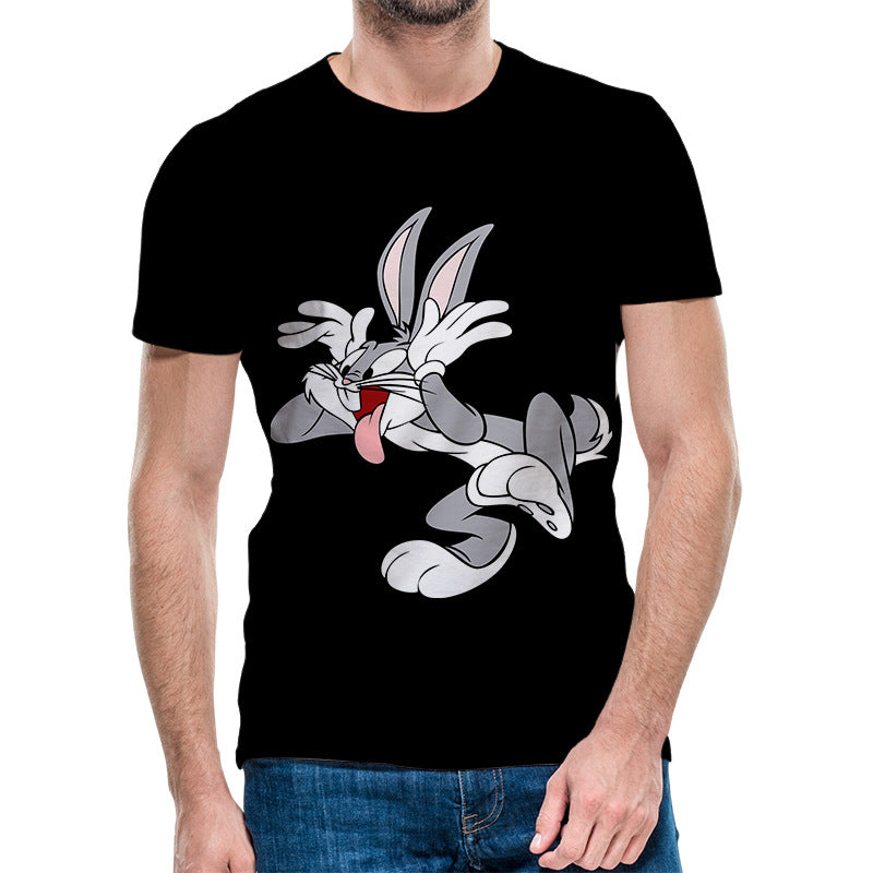 Bugs Bunny Shirt Men's and Women's Casual T-shirt Summer Cartoon
