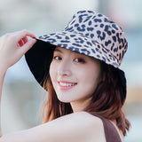 Leopard Fur Hat Retro Bucket Hat Sun Hat