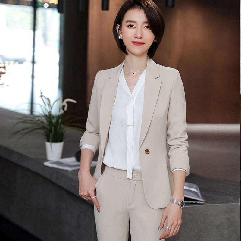 Women's Autumn Uniform Designs Formal Style Office Lady Bussiness Attire Work Suit Business Wear Formal Wear