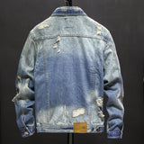 Paisley Denim Jacket Men's Coat Autumn Denim Top