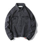 Destroyed Oil Painting Graffiti Arrow Denim False Two-Piece Jackets Coat jacket