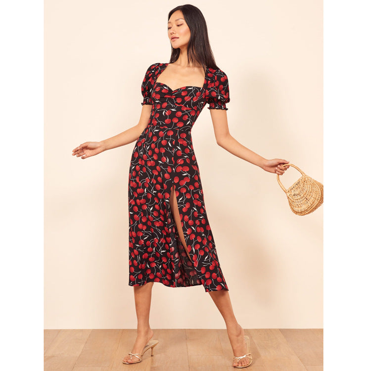 Summer Vintage Dress Milkmaid Dress