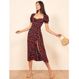 Summer Vintage Dress Milkmaid Dress