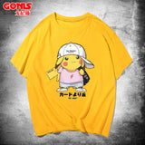 Men and Women Pokemon Pikachu T Shirt Y Pikachu Short Sleeve T-shirt for Men and Women