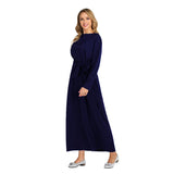 Muslim Women Stylish Kashibo Abaya Muslim Ladies Long Gown Islamic Clothing Jilbab Jalabiya Simple Plus Size Maxi Dress