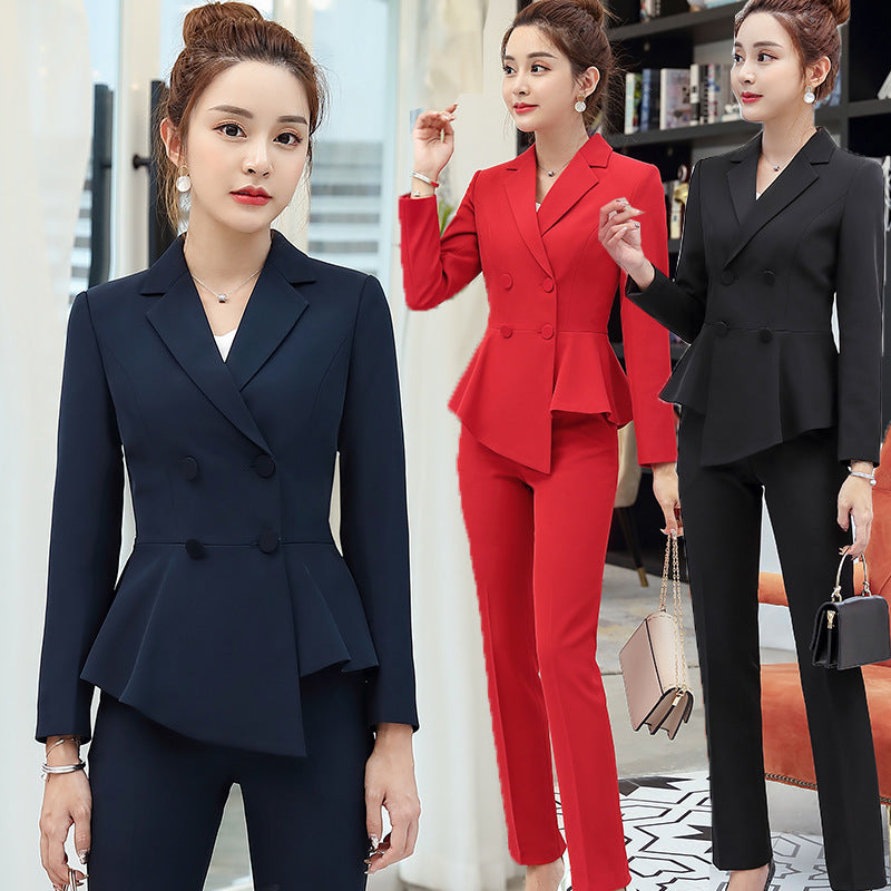 Women's Autumn Uniform Designs Formal Style Office Lady Bussiness Attire Work Suit Business Wear