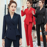 Women's Autumn Uniform Designs Formal Style Office Lady Bussiness Attire Work Suit Business Wear
