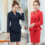 Women's Autumn Uniform Designs Formal Style Office Lady Bussiness Attire Work Suit Business Wear