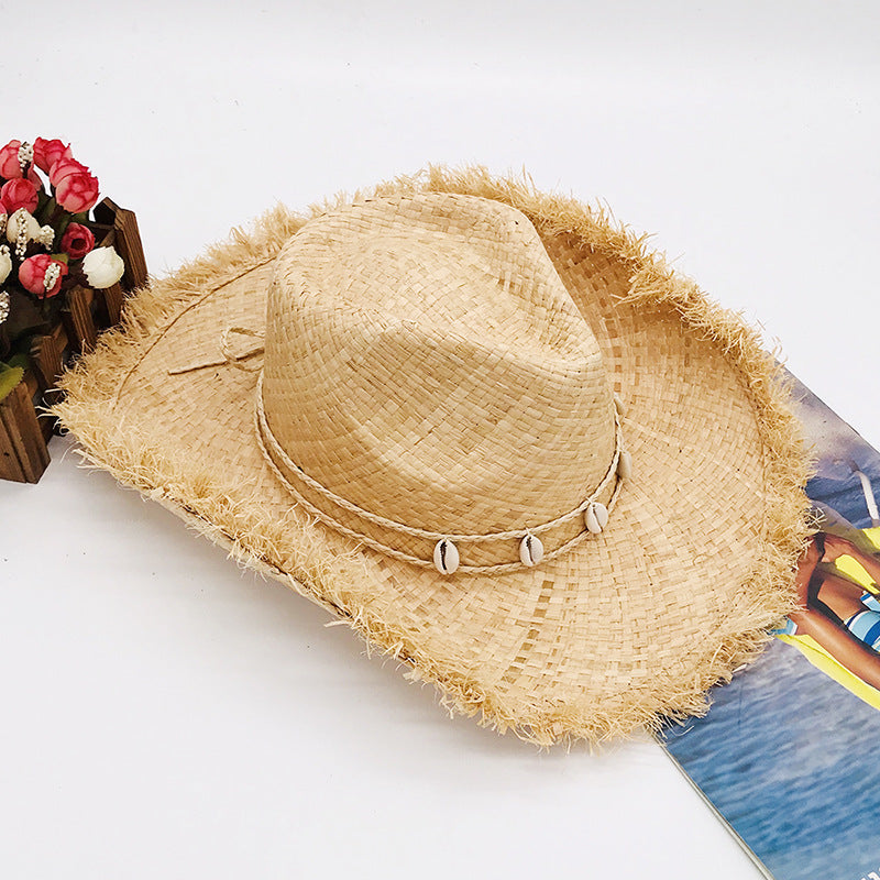 Cowgirl Hats Western Cowboy Hat Men's and Women's Summer Beach Hat Big Brim Sun Hat