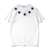 GVC T Shirt Flocking Five-Pointed Star Pure Cotton Loose T-shirt Men and Women