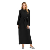 Muslim Women Stylish Kashibo Abaya Muslim Ladies Long Gown Islamic Clothing Jilbab Jalabiya Simple Plus Size Maxi Dress