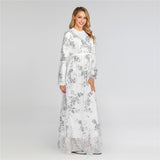 Muslim Women Stylish Kashibo Abaya Muslim Ladies Long Gown Islamic Clothing Jilbab Jalabiya Lace Fashion Long Sleeve Dress