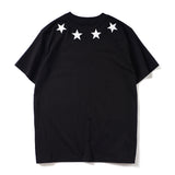 GVC T Shirt Flocking Five-Pointed Star Pure Cotton Loose T-shirt Men and Women