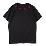 GVC T Shirt Flocking Five-Pointed Star Pure Cotton Loose T-shirt Men and Women