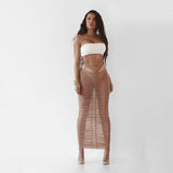 Maddy Euphoria Outfits Ruffled Slim-Fit Sexy Beach Skirt Women's Dress