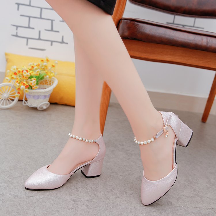 Nude Strappy Block Heels Chunky Heel Sandals