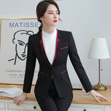Womens Autumn Uniform Designs Formal Style Office Lady Bussiness Attire Work Suit