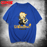 Men and Women Pokemon Pikachu T Shirt Anime Union Ming Bao Cute Loose