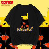 Men and Women Pokemon Pikachu T Shirt Y Pikachu Short Sleeve T-shirt