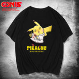 Men and Women Pokemon Pikachu T Shirt Pikachu Joint Name Short Sleeve T-shirt