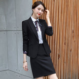 Women Autumn Uniform Designs Formal Style Office Lady Bussiness Attire Work Suit OL Work Clothes Work Clothes Two-Piece Set