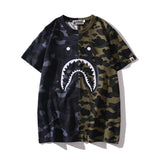WGM Shirt Color Matching Printed T-shirt Men's Casual Camouflage Short Sleeve