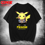 Men and Women Pokemon Pikachu T Shirt Pikachu Short Sleeve T-shirt