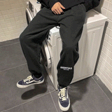 Fog Fear of God Essentials Pant Reflective Trousers Fleece-Lined Couple Embroidered Sweatpants