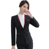 Womens Autumn Uniform Designs Formal Style Office Lady Bussiness Attire Work Suit