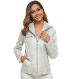 Cute Leather Jacket Long Sleeve Pu Leather Jacket Motorcycle Clothing