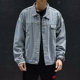 Men Denim Jacket Denim Jacket Spring and Autumn Men's Loose Denim Clip