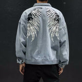 Men Denim Jacket Denim Jacket Spring and Autumn Men's Loose Denim Clip