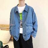 Men Denim Jacket Denim Jacket Spring and Autumn Men's Loose Denim Clip