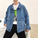 Men Denim Jacket Denim Jacket Spring and Autumn Men's Loose Denim Clip