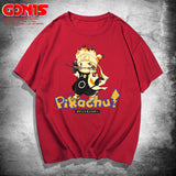 Men and Women Pokemon Pikachu T Shirt Anime Union Ming Bao Cute Loose