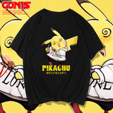 Men and Women Pokemon Pikachu T Shirt Pikachu Joint Name Short Sleeve T-shirt