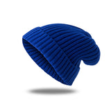 Toboggan Hat Knitted Woolen Cap Women's Autumn and Winter Beanie Hat