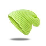 Toboggan Hat Knitted Woolen Cap Women's Autumn and Winter Beanie Hat