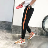 Men Pants Summer Slim Fit Trendy Casual Ankle-Tied Harem Sports Pants
