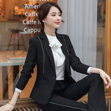 Womens Autumn Uniform Designs Formal Style Office Lady Bussiness Attire Work Suit