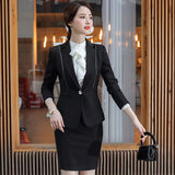 Womens Autumn Uniform Designs Formal Style Office Lady Bussiness Attire Work Suit