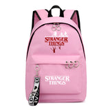 Stranger Things Backpack Printed Preppy Style Backpack Ribbon Bag Student Schoolbag Girl